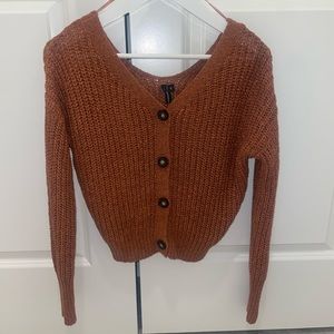 Moon and Madison Button up cropped sweater
